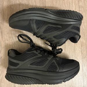 Shoes For Crews Black Athletic Shoes with Breathable Mesh